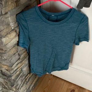 size 4 blue lululemon short sleeve